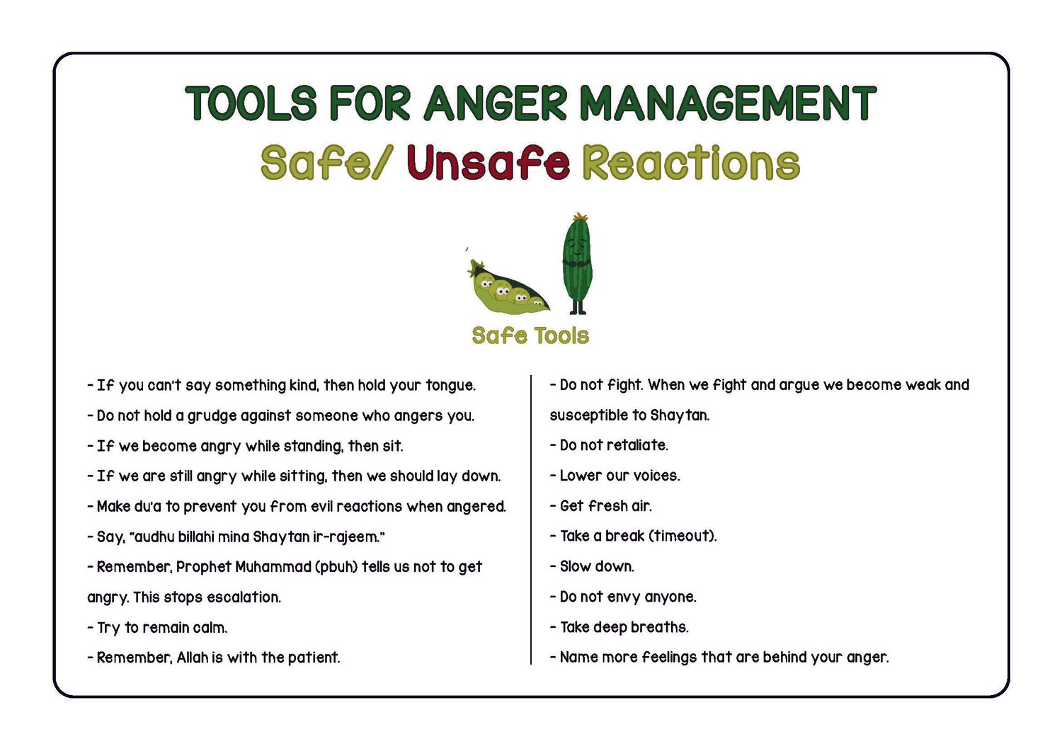 Anger Management Tools